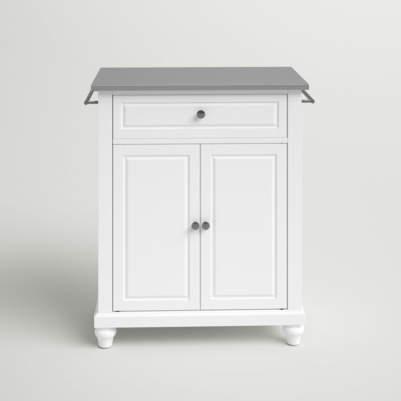 Three Posts™ Hedon Kitchen Cart with Stainless Steel Top & Reviews